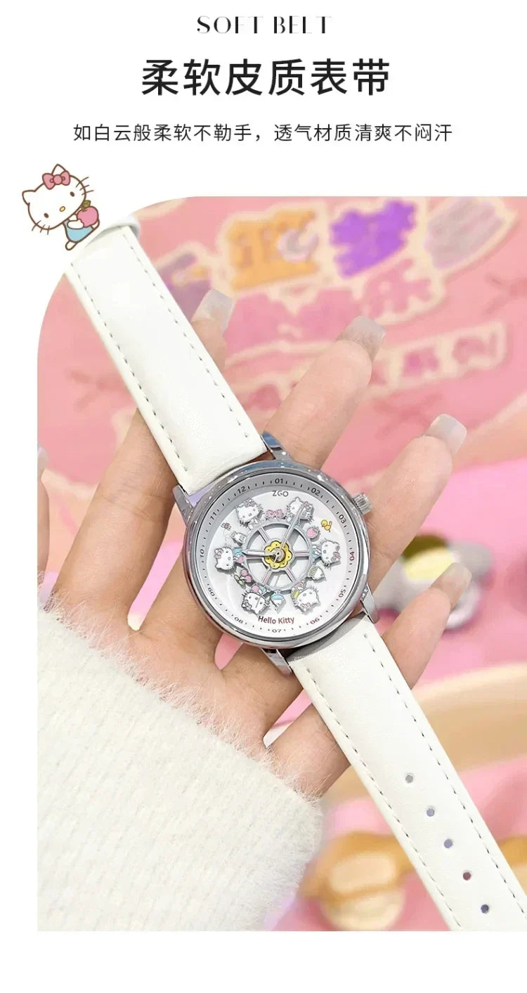ZGO X Sanrio Watch Clock Fashion Quartz Watch Rotate The Dial